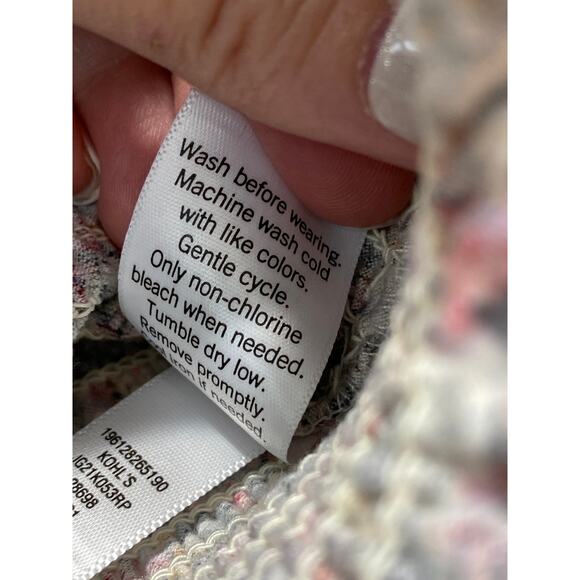 Smocked Milkmaid Ditsy Floral Top Sz M Long Sleeve Prairie Peasant y2k Coquette - Picture 7 of 8